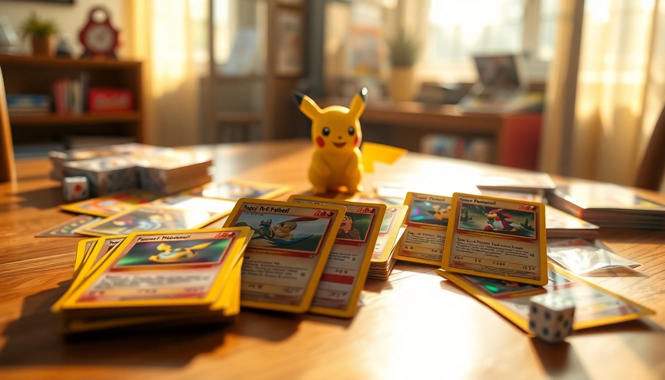 Discover authentic Pokemon cards India displayed amidst a charming collection of trading cards and collectibles.